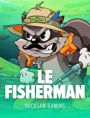 Juego temático de pesca con diseño gráfico colorido y estilo arcade.