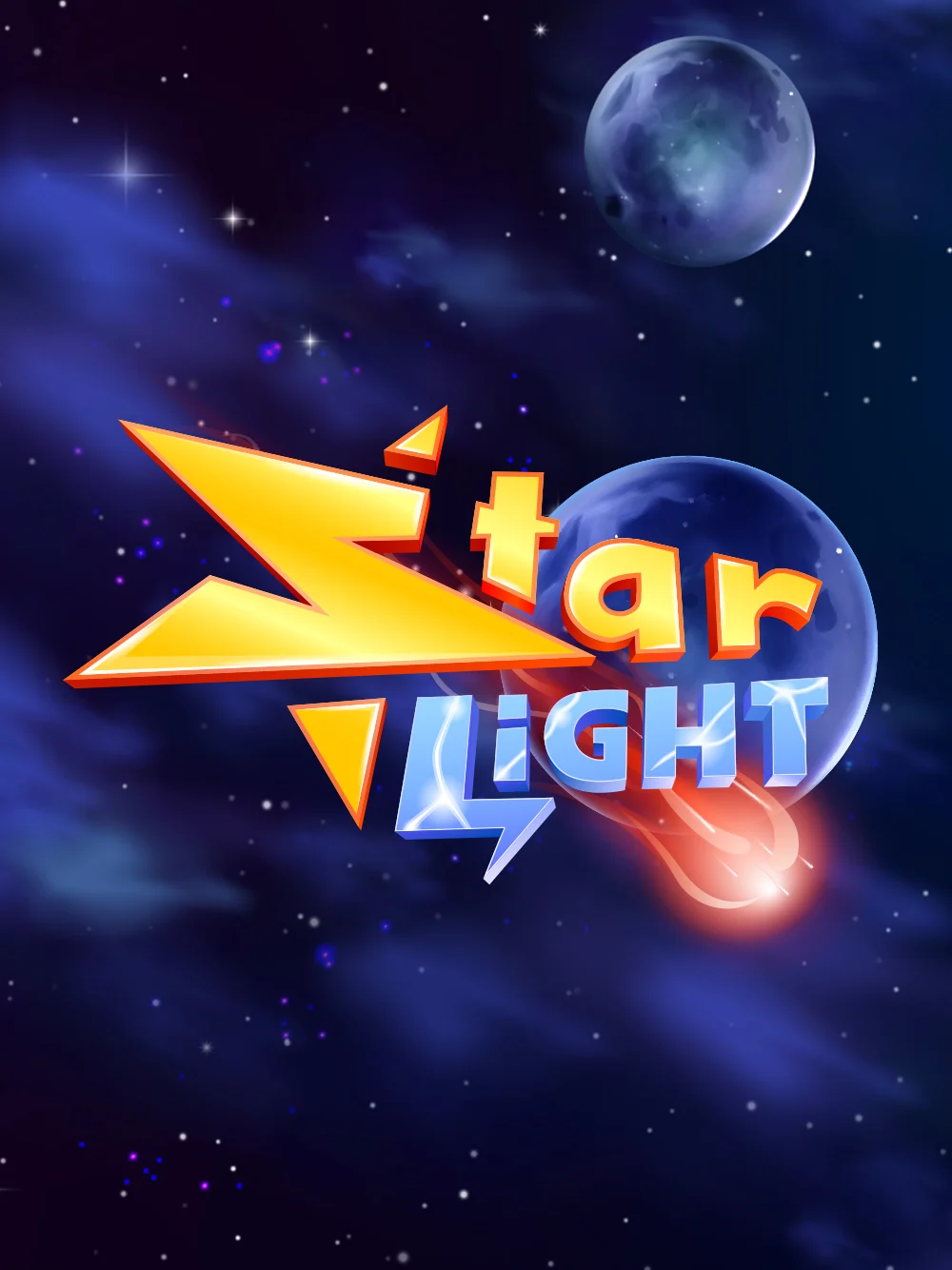 Juego brillante con temática espacial y efectos de luces modernas.